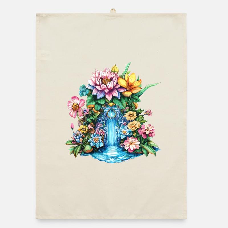 Kaléidoscope de la cascade de fleurs Torchon bio