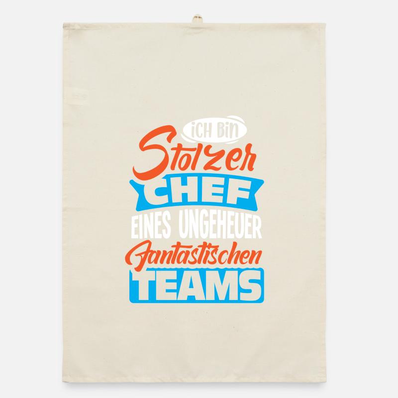 Stolzer Chef Chef Mann Abteilungsleiter Teamchef Organic Geschirrtuch
