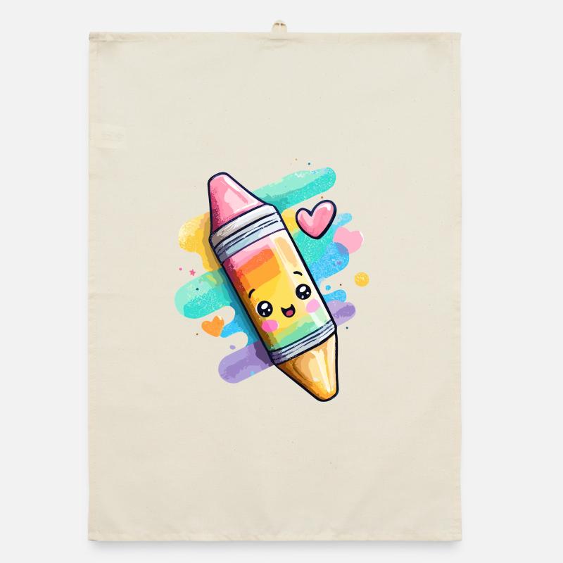 Rainbow Chalk Organic dish towel