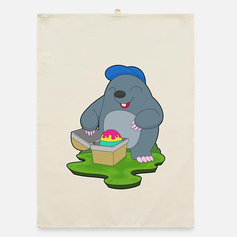 Mole Easter Easter Egg Organic dish towel