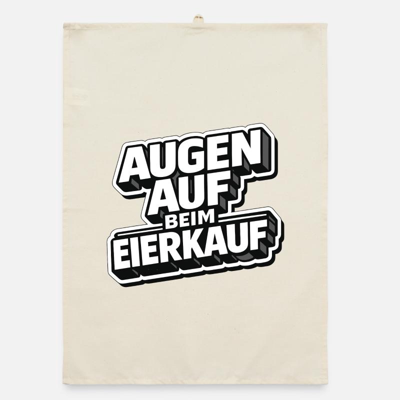 Keep your eyes open when buying eggs - Organic dish towel - nature
