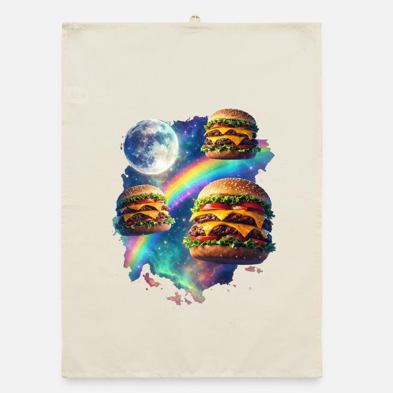 Galactic Burger Explosion Organic dish towel