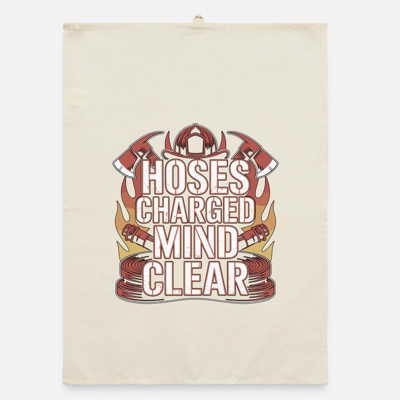 Fire Engineer Hoses Charged Mind Fire Services Organic Geschirrtuch