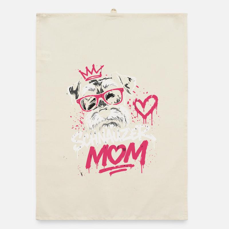 Schnauzer King Graffiti Organic dish towel
