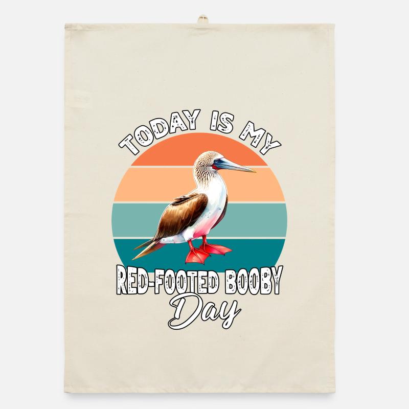 Rotfusstölpel Red Footed Booby Organic Geschirrtuch