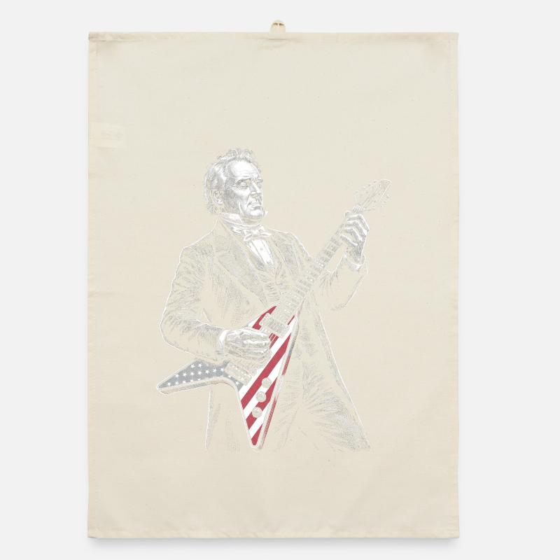 James Buchanan Playing Guitar Organic dish towel