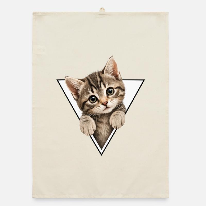 Chaton dans le triangle Torchon bio
