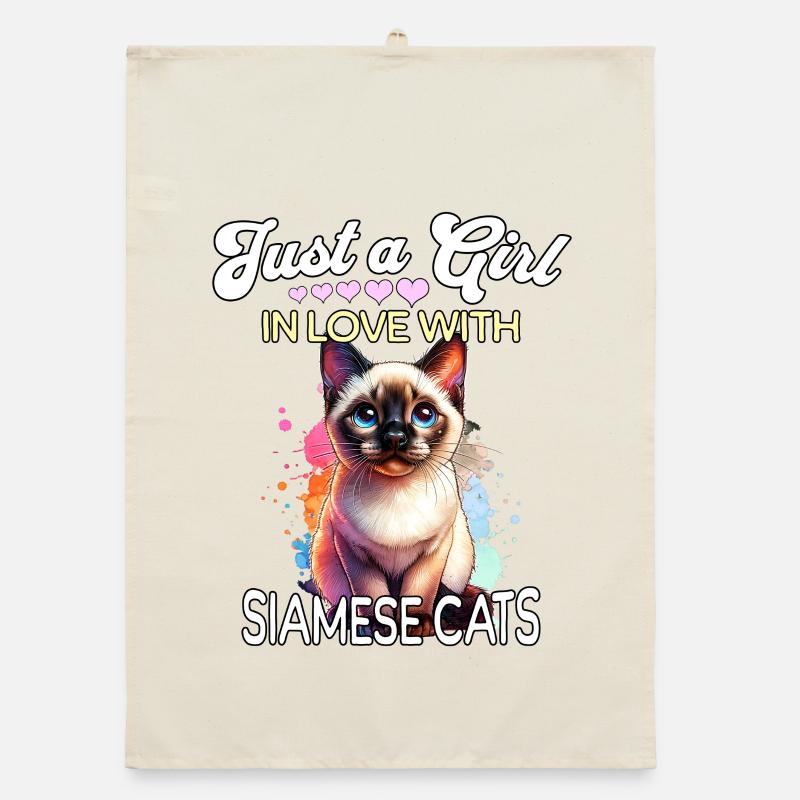 Fille-chat siamoise Torchon bio