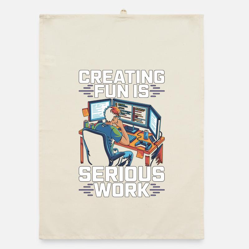 Game Developer Creating Fun Is Game Programmer Organic Geschirrtuch
