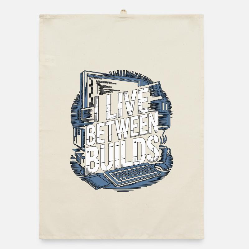 Game Developer I Live Between Builds Game Coder Organic dish towel