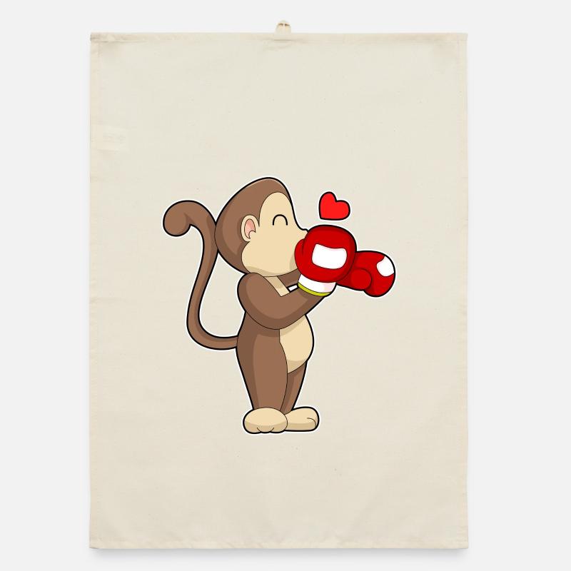 Monkey Boxer Gants de boxe Boxe Boxe Torchon bio