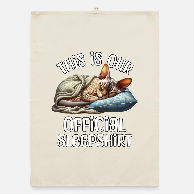 Devon Rex Schlafshirt Organic Geschirrtuch