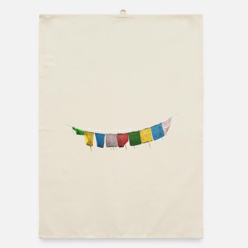 Prayer flags Organic dish towel