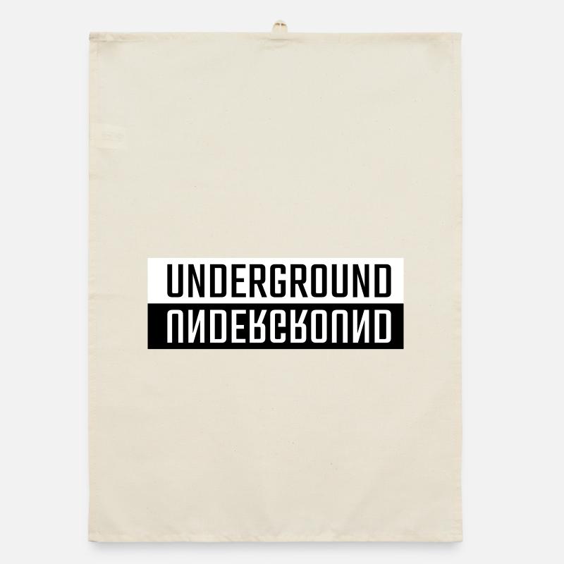 Background double font Organic dish towel