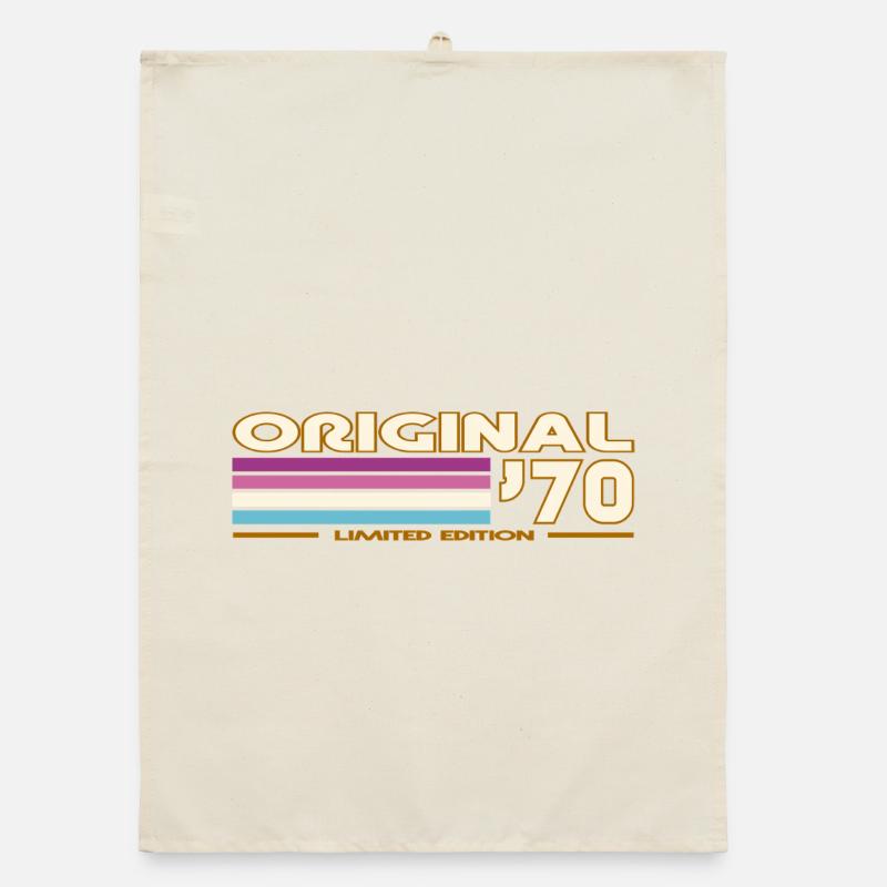 Original 70s Rayures Retro Torchon bio