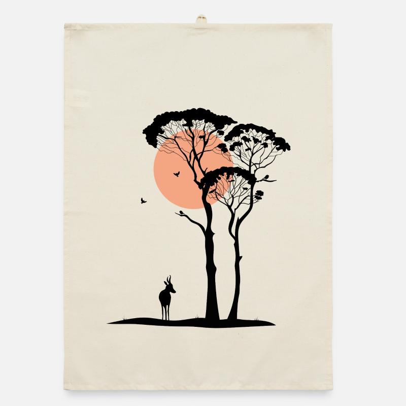 Sunny Savanne - Organic Geschirrtuch - Natur