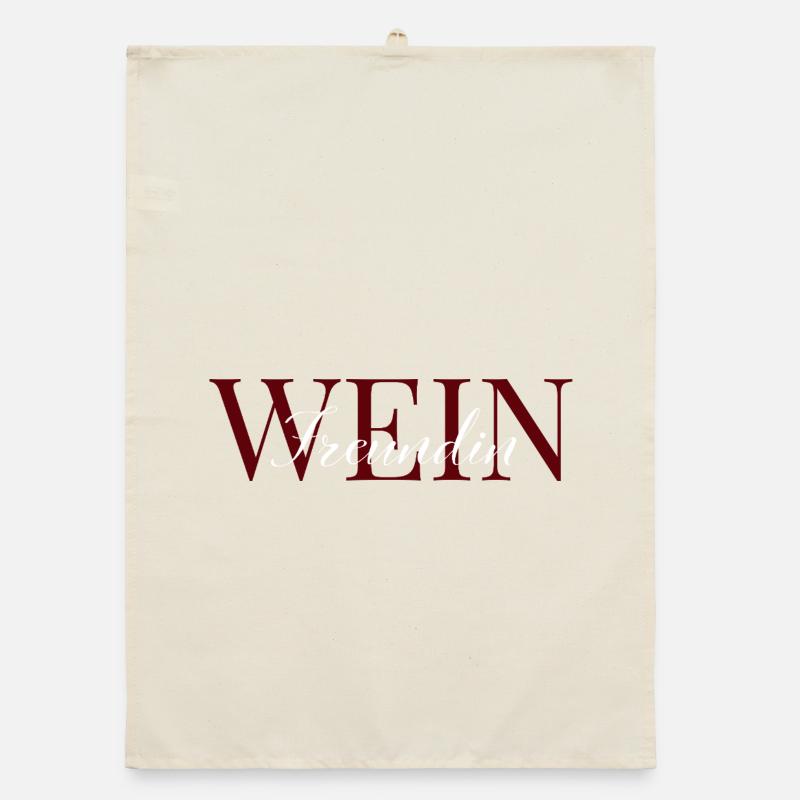 Wine lover red and white Organic dish towel