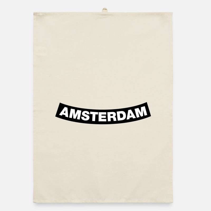 Amsterdam Chapter Element (Bachelor Party MC Rocker Design) Organic dish towel