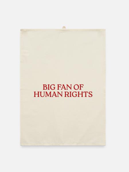 Big Fan Of Human Rights - Organic Geschirrtuch - Natur - Vorne
