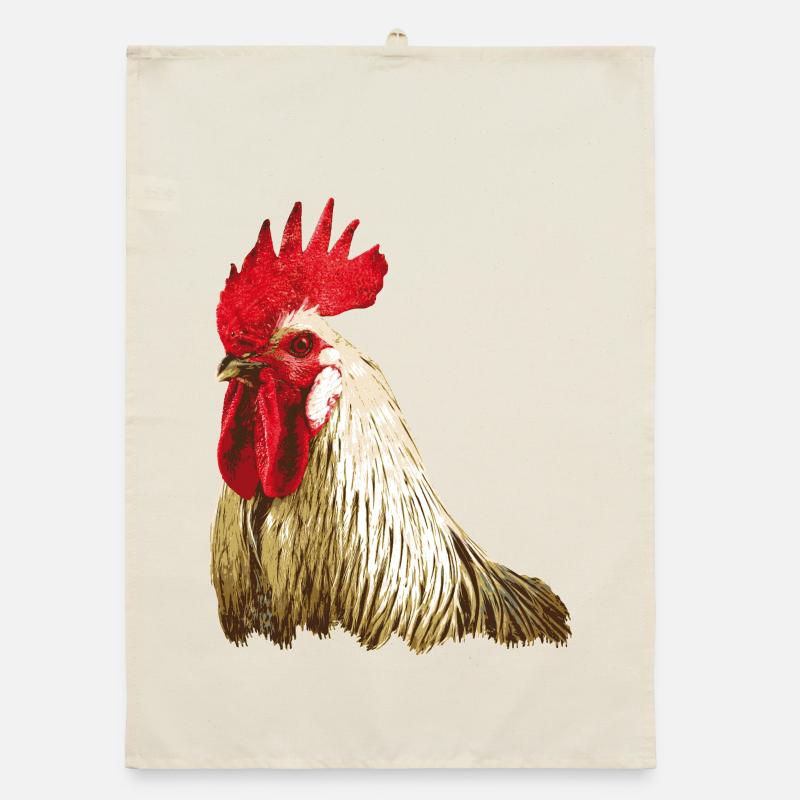 Hahn Hahnenfigur Organic Geschirrtuch