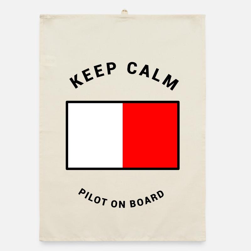 Flag H - pilot on board pilot ship Organic dish towel
