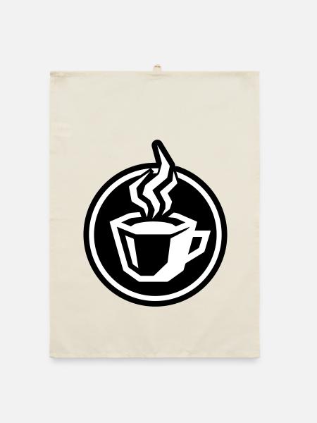 Coffee Cup Icon - Organic dish towel - nature - Front