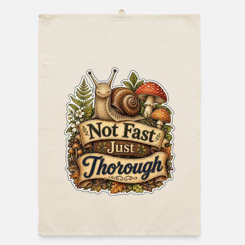 Not Fast Just Thorough Organic dish towel