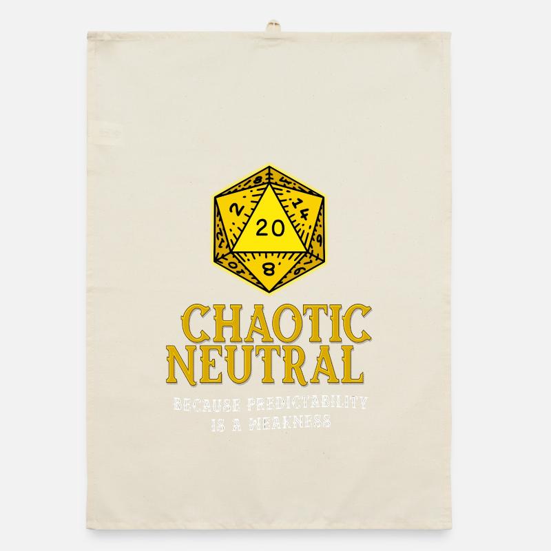 Chaotic Neutral Dice Organic dish towel