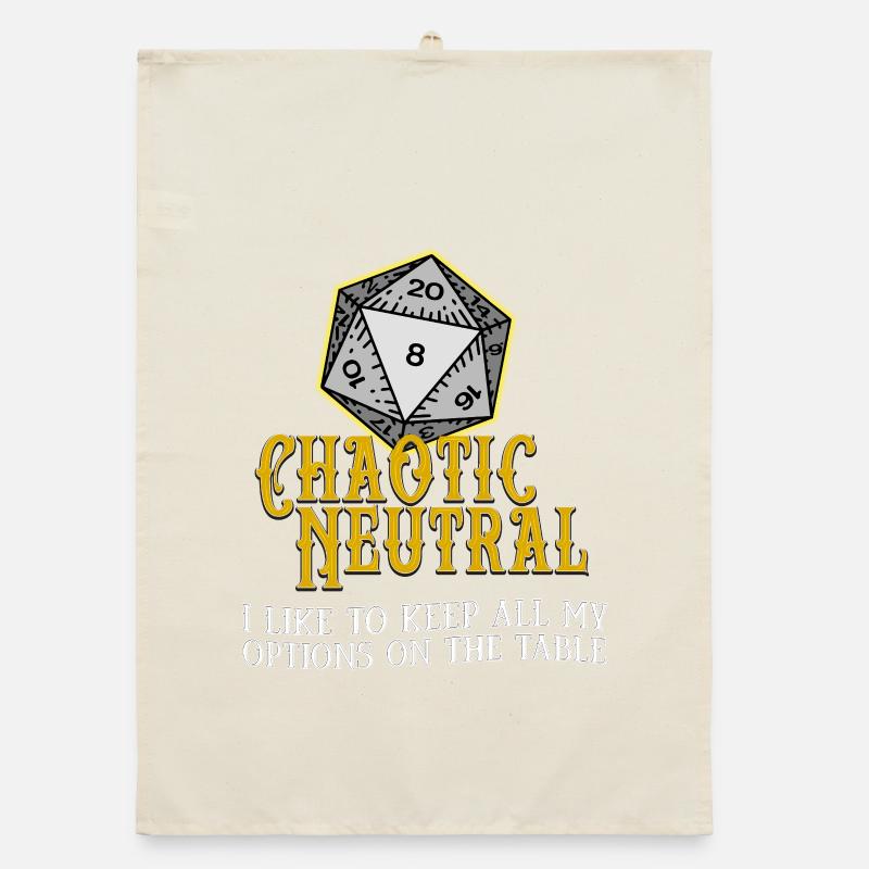 Chaotisch Neutral D20 Organic Geschirrtuch