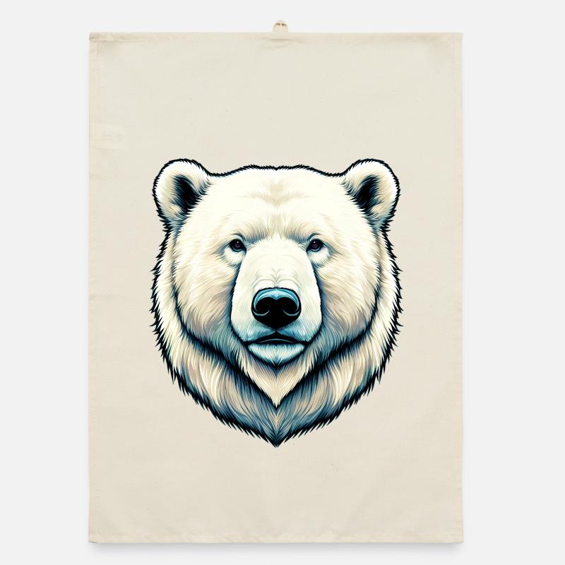 Weißer Eisbär Organic Geschirrtuch