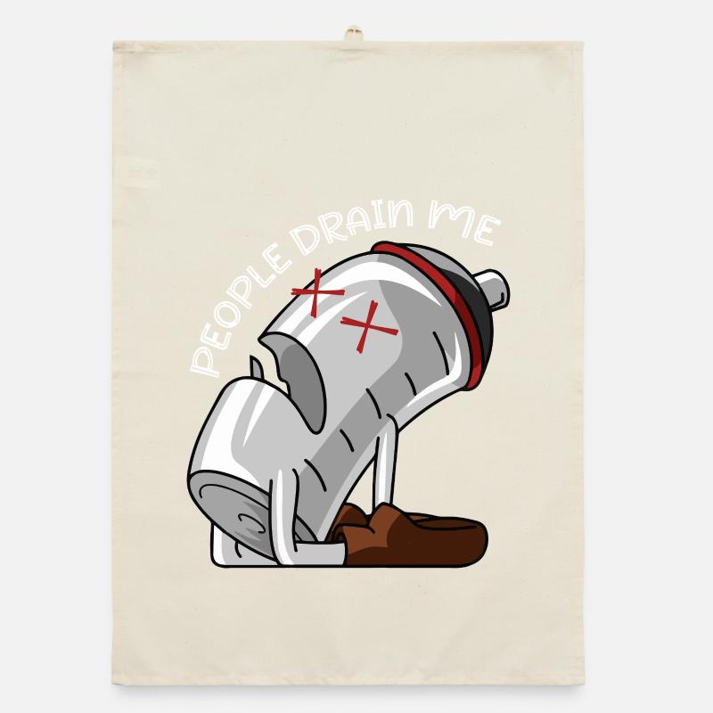 Introvert - Funny Introvert Design - Sarcastic Sar Organic dish towel