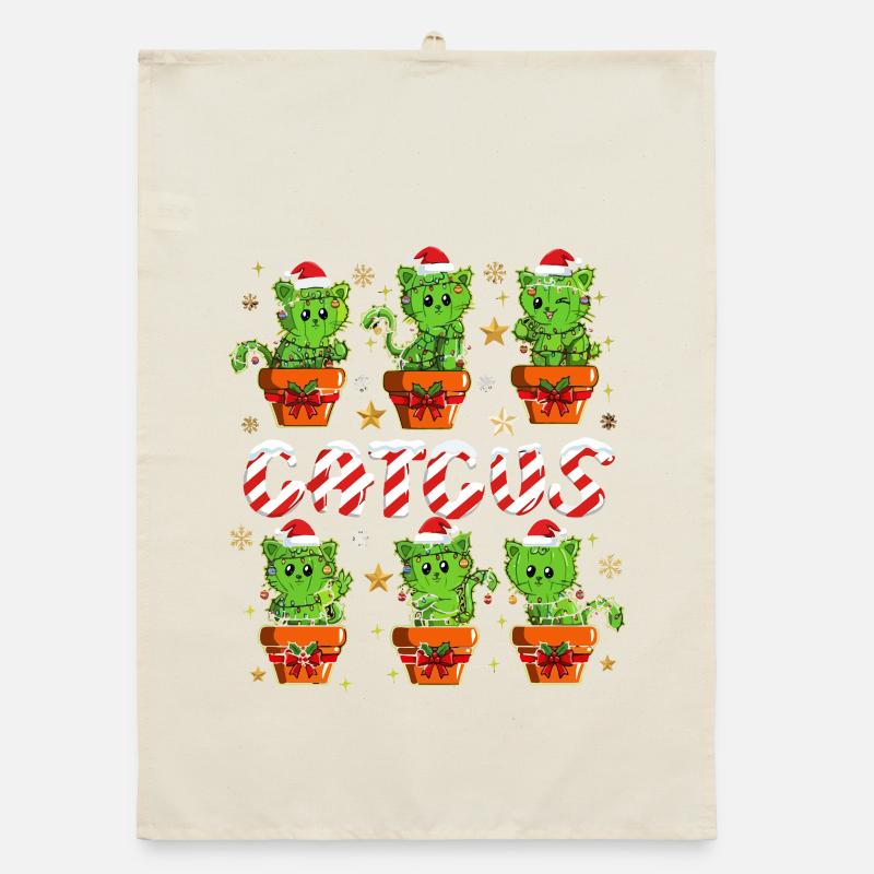 Caticus Weihnachtskaktus Organic Geschirrtuch