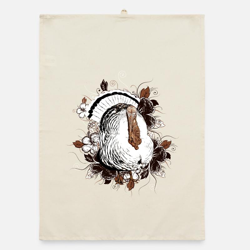 Dinde - Dinde - Thanksgiving Torchon bio