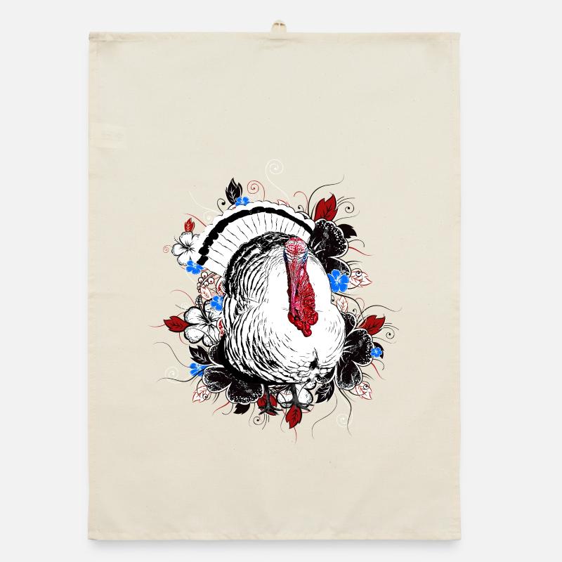 Dinde - Dinde - Thanksgiving Torchon bio