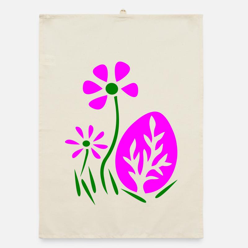 Easter Egg Happy Easter Organic dish towel