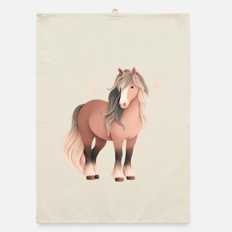 Pferd mit Sternen Organic Geschirrtuch