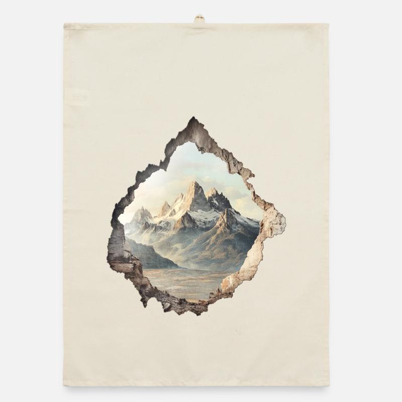Mountains Mountains Hiking Organic dish towel