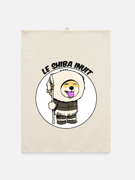 Le Shiba Inuit - Torchon bio - nature - Devant