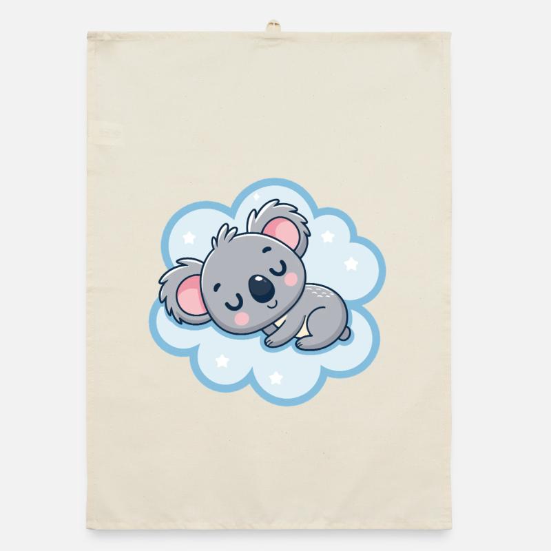 Koala-Traum auf Cloud Organic Geschirrtuch