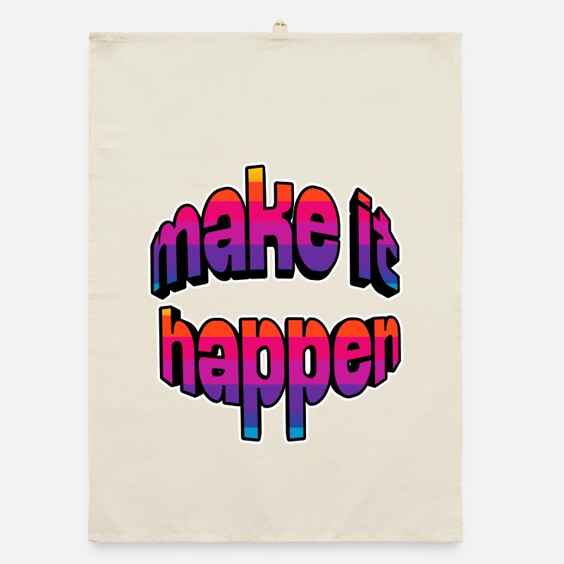 Make It Happen Gradient - Organic Geschirrtuch - Natur