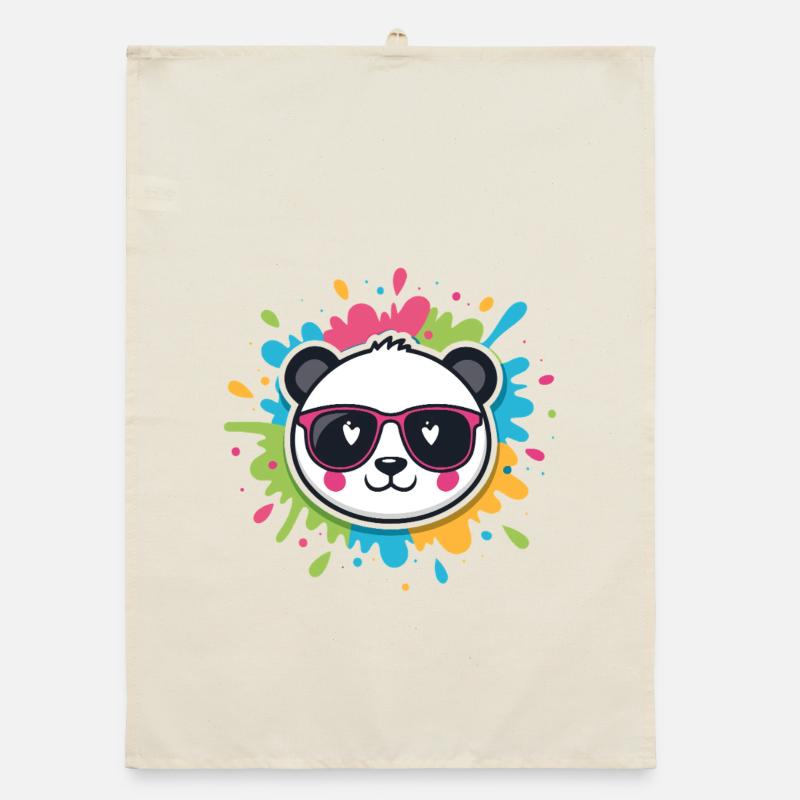 Panda Pop Farb-Spritzbrille Organic Geschirrtuch