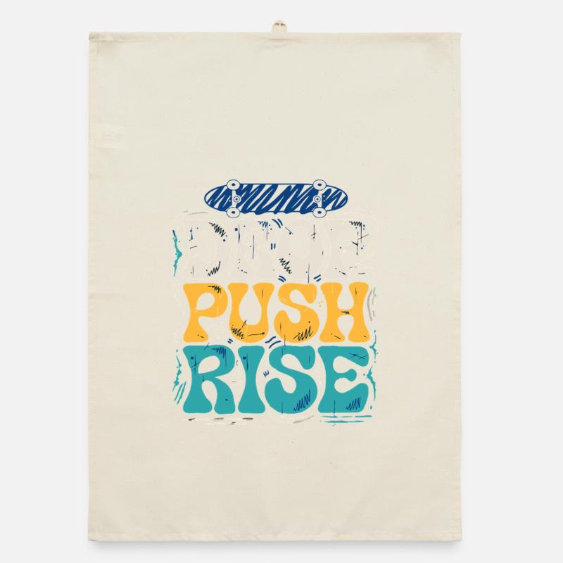 Push Rise Skateboard Graffiti Torchon bio