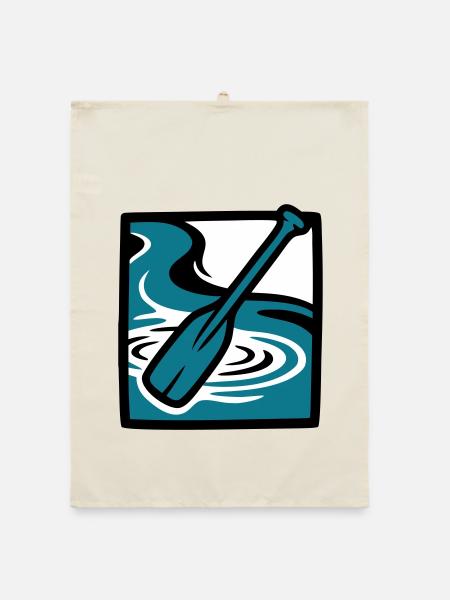 Paddle River Water Icon - Organic dish towel - nature - Front
