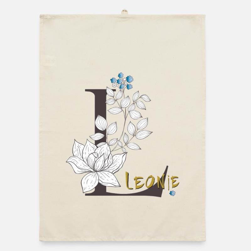 Letter L Leonie Organic dish towel