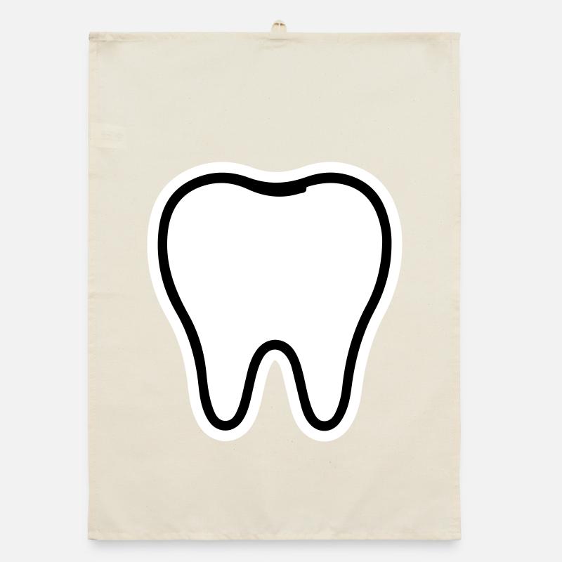 Tooth Symbol Organic dish towel