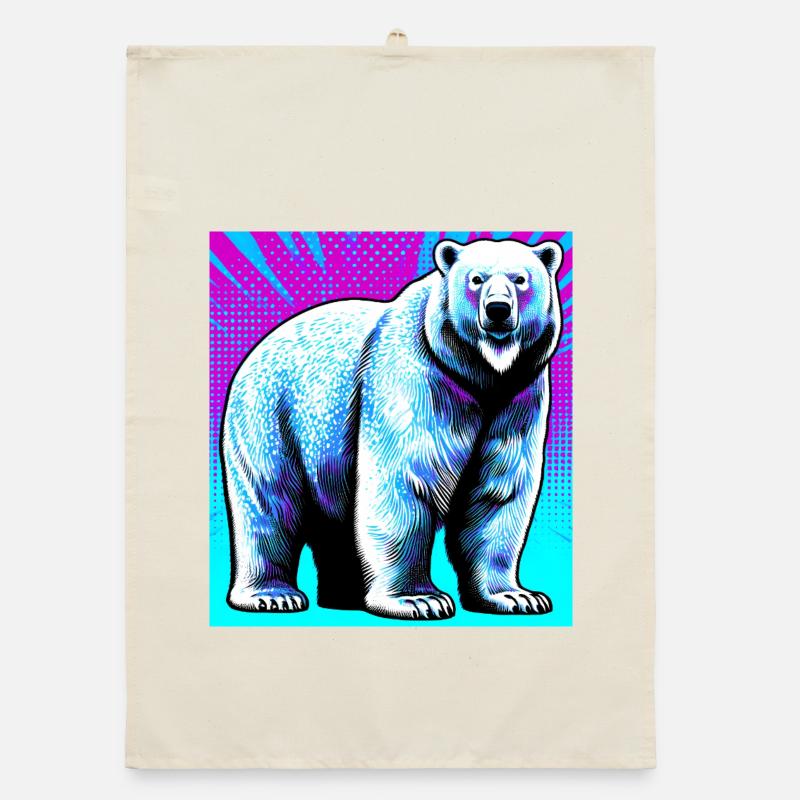 polar bear Organic dish towel