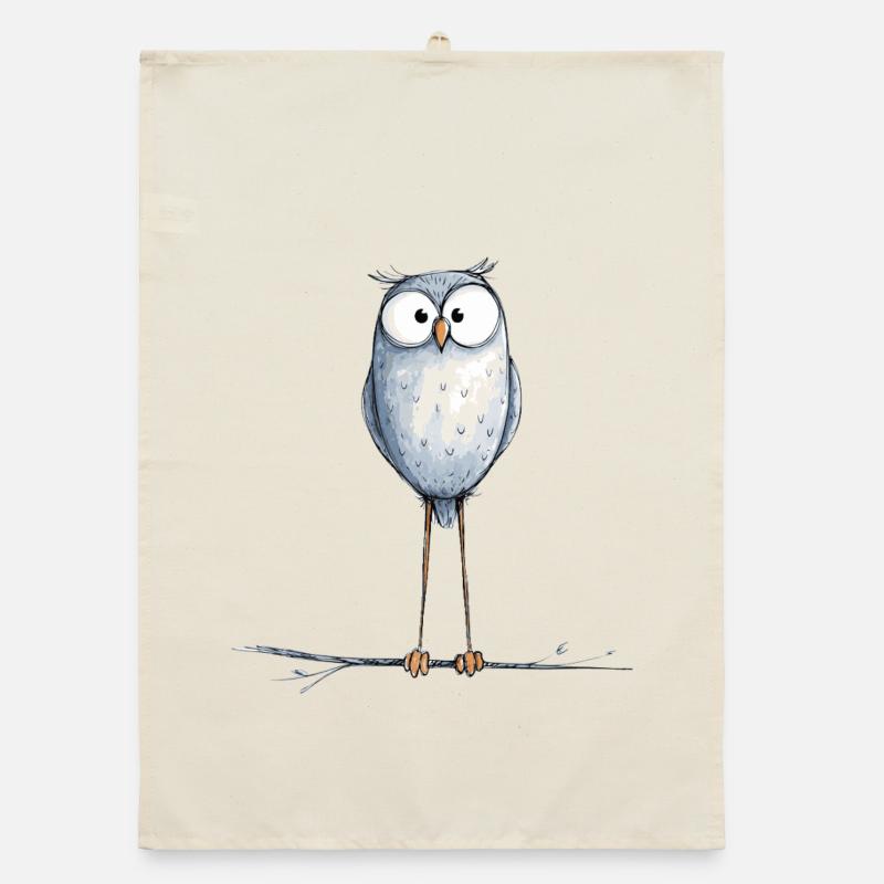 niedliche Eule Organic Geschirrtuch