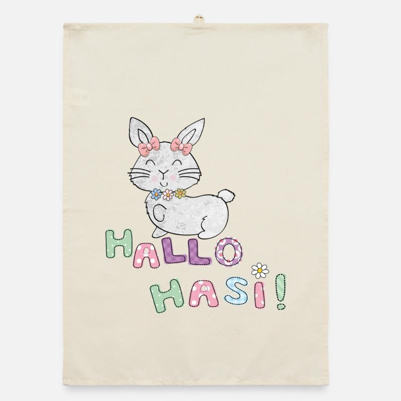 Hello bunny, Organic dish towel