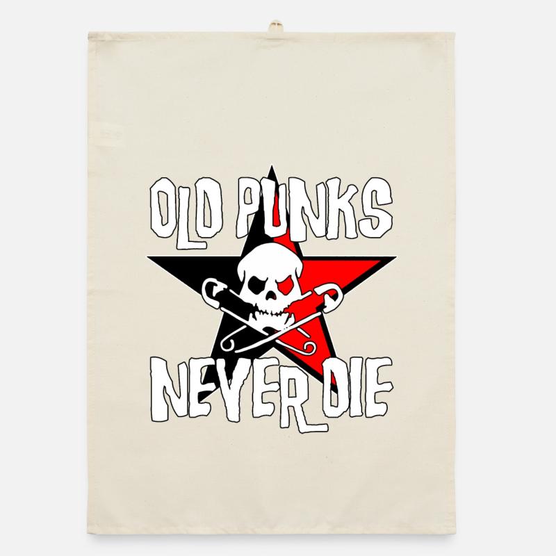 Old Punks Never Die Organic Geschirrtuch