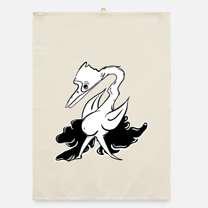 Fantasy Lying Animal with Flight Attributes Organic dish towel